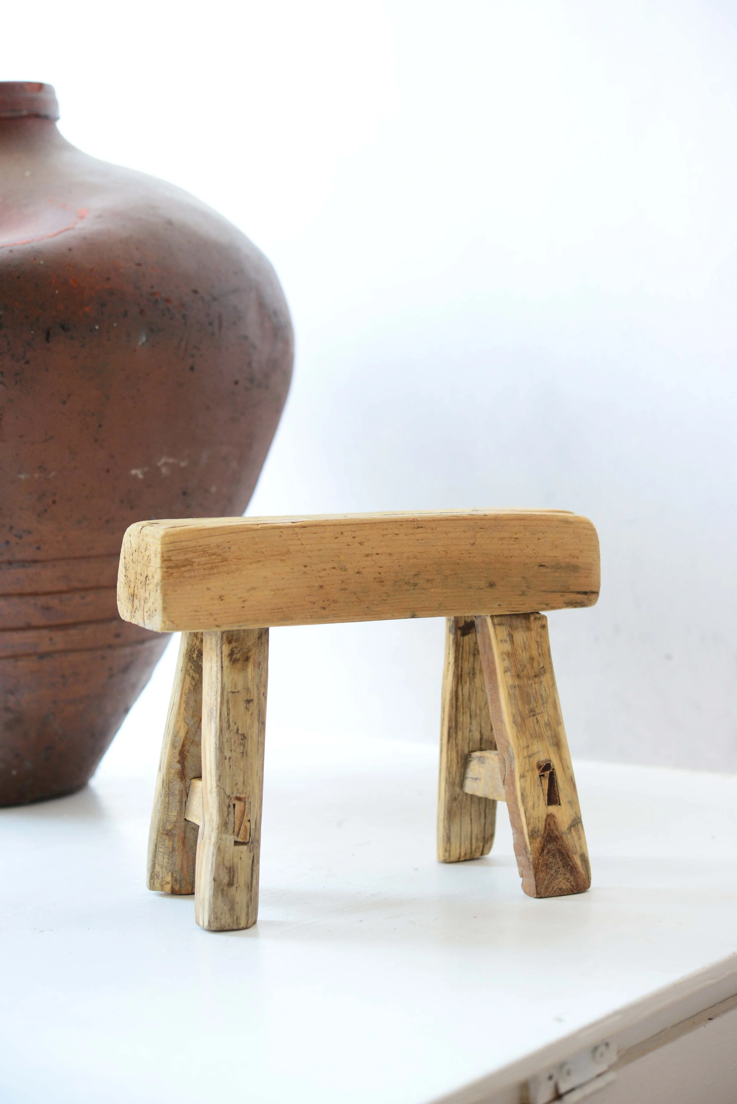 Reclaimed wood Vintage Stools — White Hill Home - Shop, Be